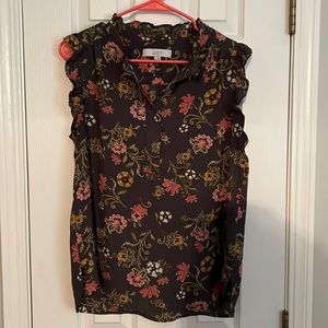 Sleeveless floral blouse from Loft